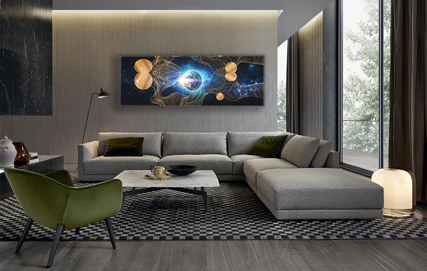 Canvas Print-Abstract Earth Composition-Gold varnish-Wall art