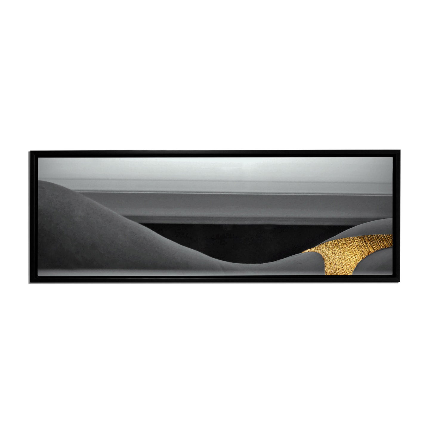 Black and Gold Curves Canvas - Fine Art -Large Wall decor- Gold varnish