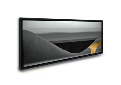 Black and Gold Curves Canvas - Fine Art -Large Wall decor- Gold varnish